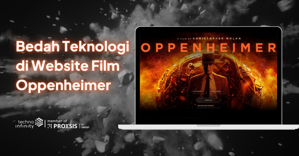 Banner blog "Bedah Teknologi di Website Film Oppenheimer"